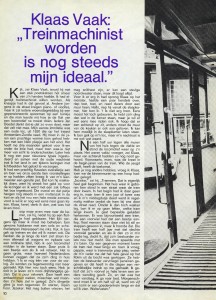 uit het Veronica Blad 1972 - Tom Mulder treintjesgek