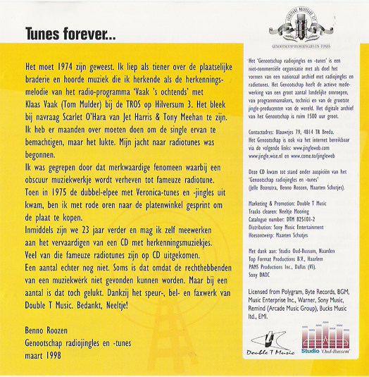 Hoes CD 18 fameuze radiotunes over de tune van Klaas Vaak
